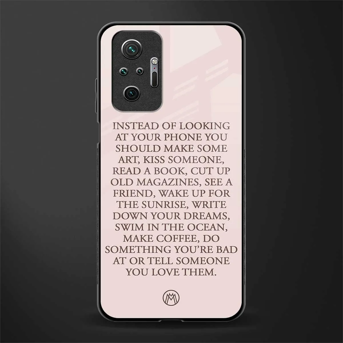 11 Things To Do Phone Case for Redmi Note 10 Pro | Glass Case