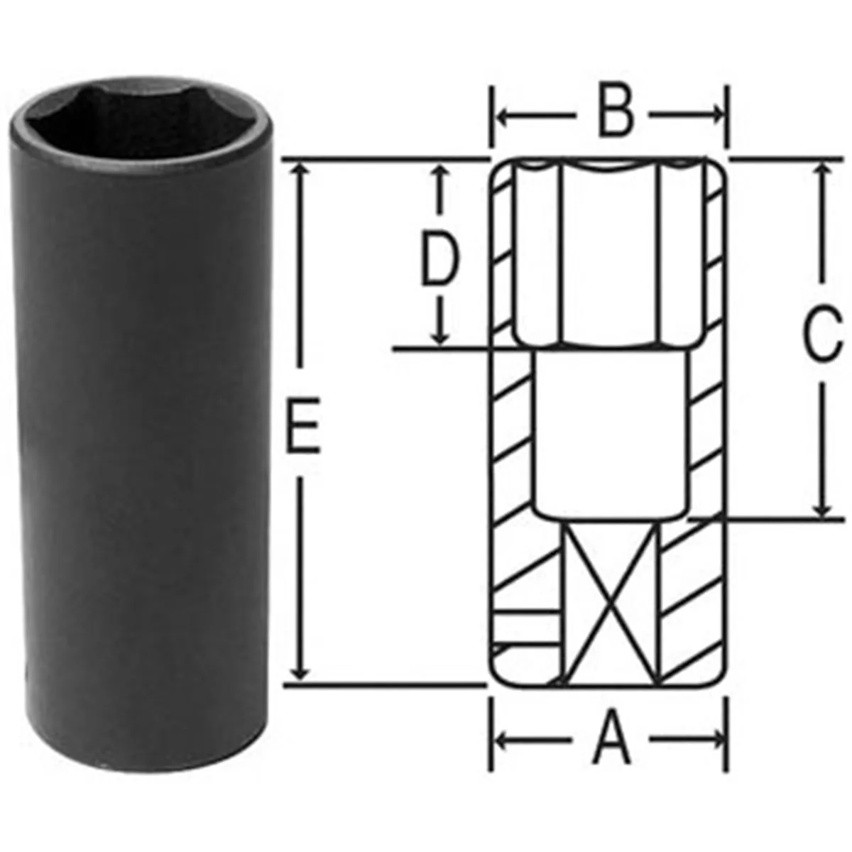 1/2 in. Drive x 21mm Extra-Thin Wall Deep GRE2021MDT Grey Pneumatic