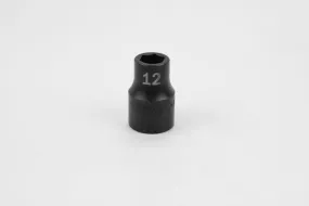 12 mm 1/2" Drive 6 Point Standard Metric Impact Socket