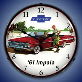 1961 Impala Convertible Backlit LED Clock