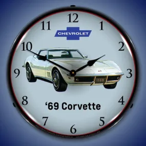 1969 Corvette Backlit LED Clock