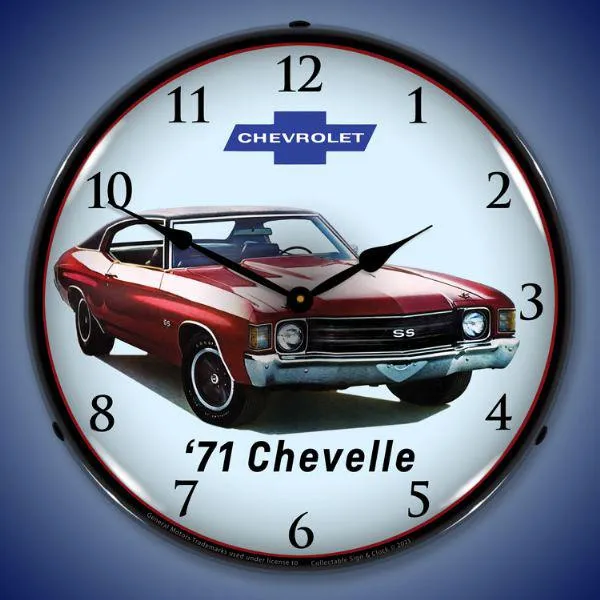 1971 Chevelle SS Backlit LED Clock