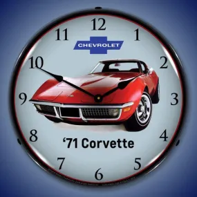 1971 Corvette Backlit LED Clock