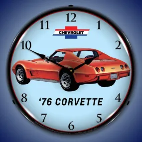 1976 Corvette Backlit LED Clock