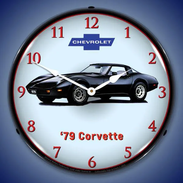 1979 Corvette Backlit LED Clock