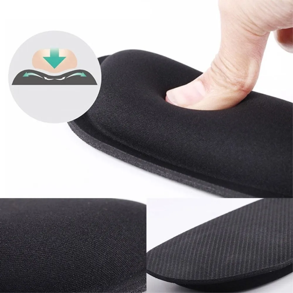 (2-piece set) Ergonomic mouse mat and keyboard palm rest for working at the computer - black