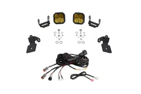 20-Present Polaris RZR A-Pillar LED Pod Kit, SS3 Pro Yellow Combo Diode Dynamics