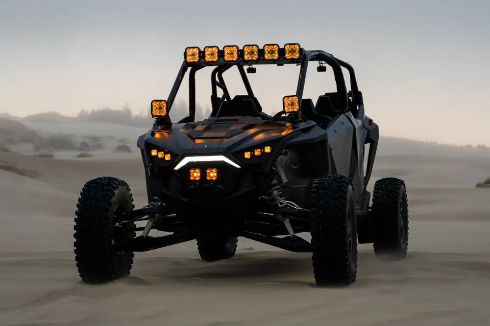 20-Present Polaris RZR A-Pillar LED Pod Kit, SS3 Pro Yellow Combo Diode Dynamics