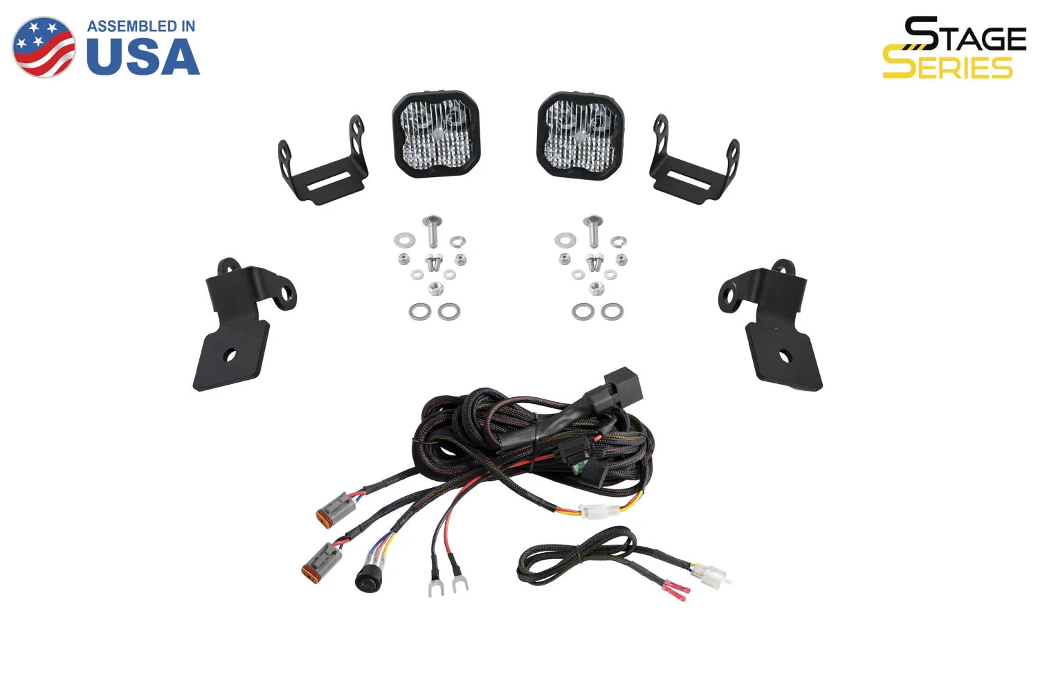 20-Present Polaris RZR A-Pillar LED Pod Kit, SS5 Pro White Combo Diode Dynamics