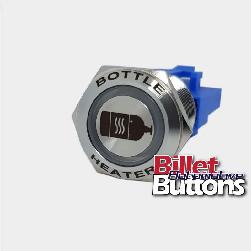 22mm FEATURED 'BOTTLE HEATER SYMBOL' Billet Push Button Switch N2O NOS Nitrous