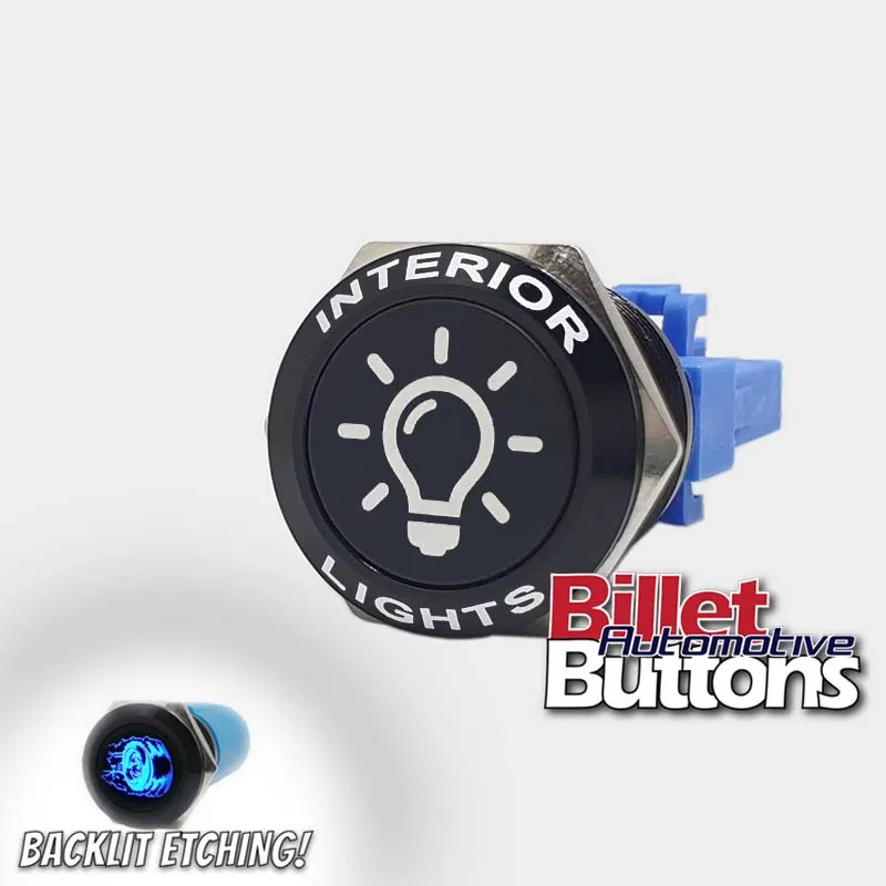 22mm FEATURED 'LIGHT BULB' Billet Push Button Switch Interior Lights