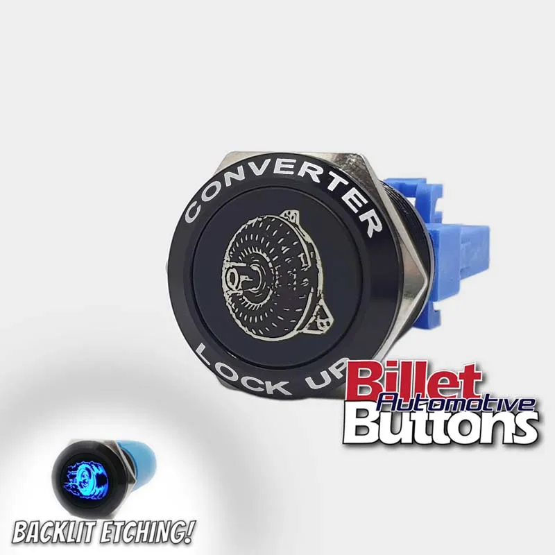 22mm FEATURED 'TORQUE CONVERTER SYMBOL' Billet Push Button Switch TCC Lock up