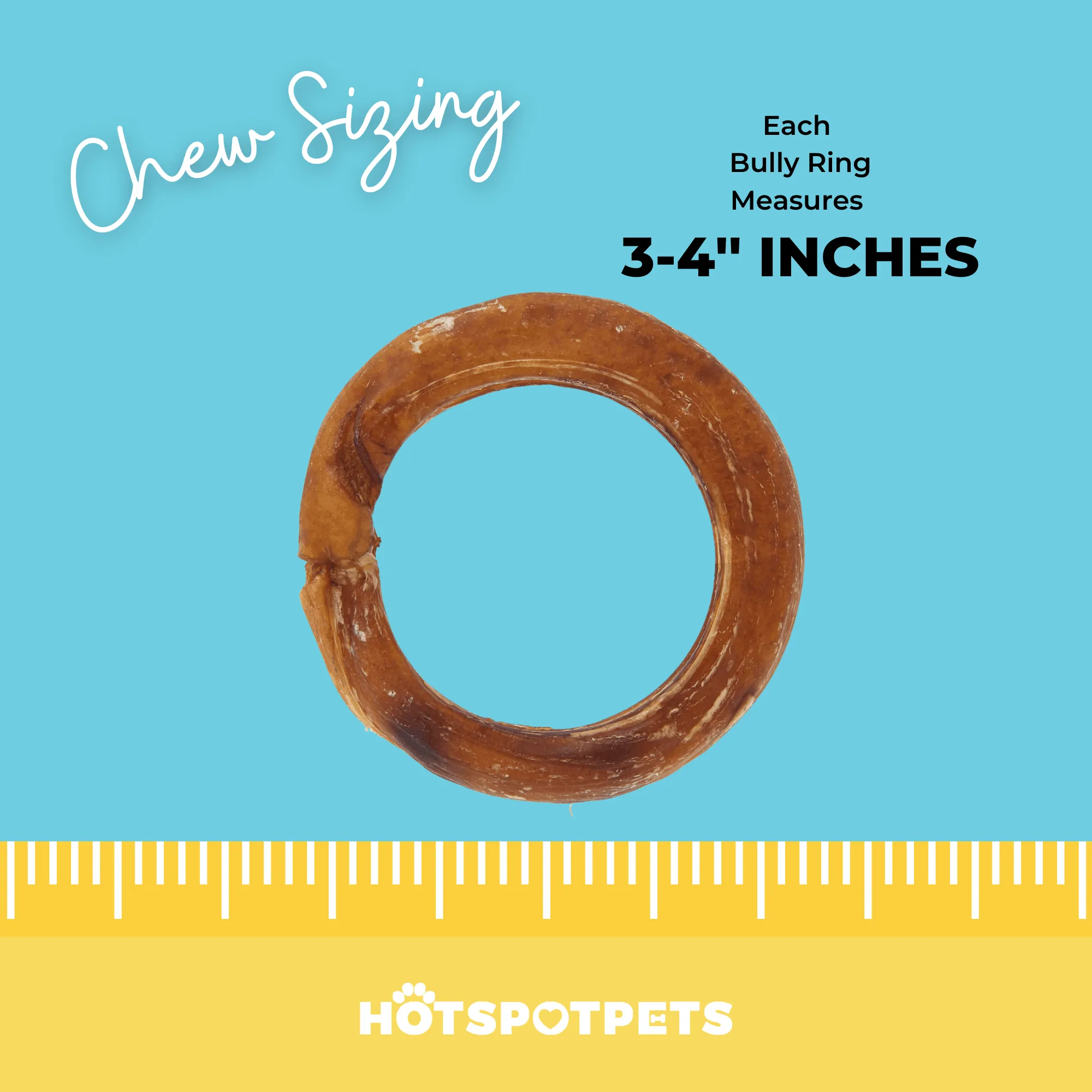 4" Bully Stick Rings for Small, Medium & Large Dogs