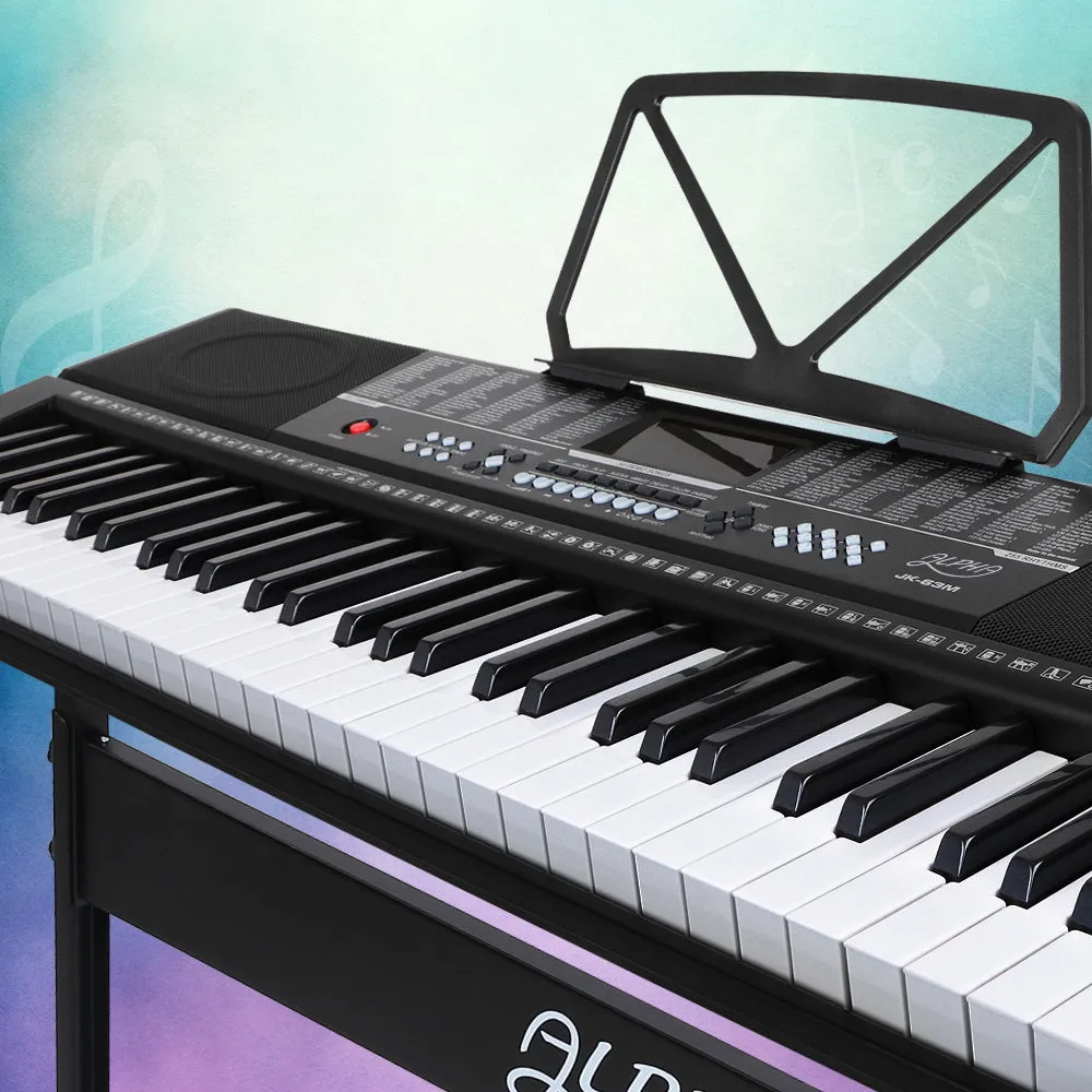 61-Key Digital Piano Keyboard, USB, LED Display, Alpha