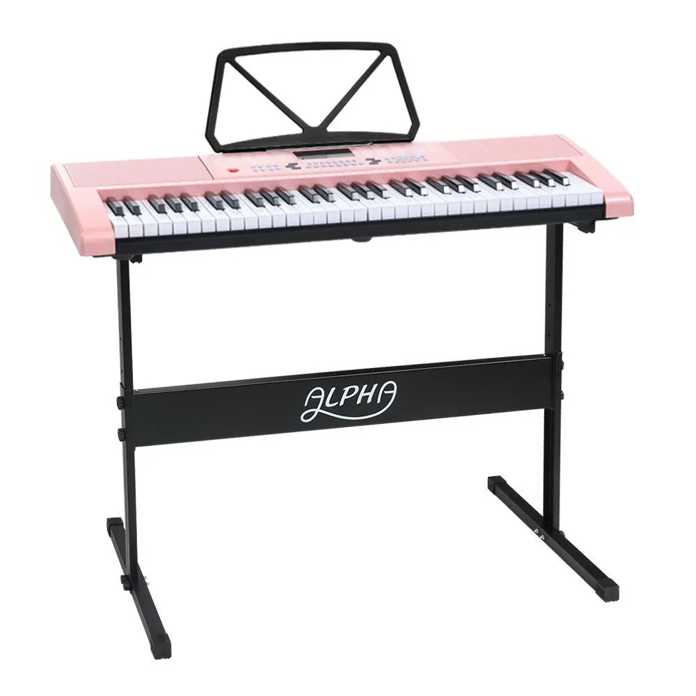 61-Key Lighted Keyboard w/ Stand, 255 Rhythms, Alpha