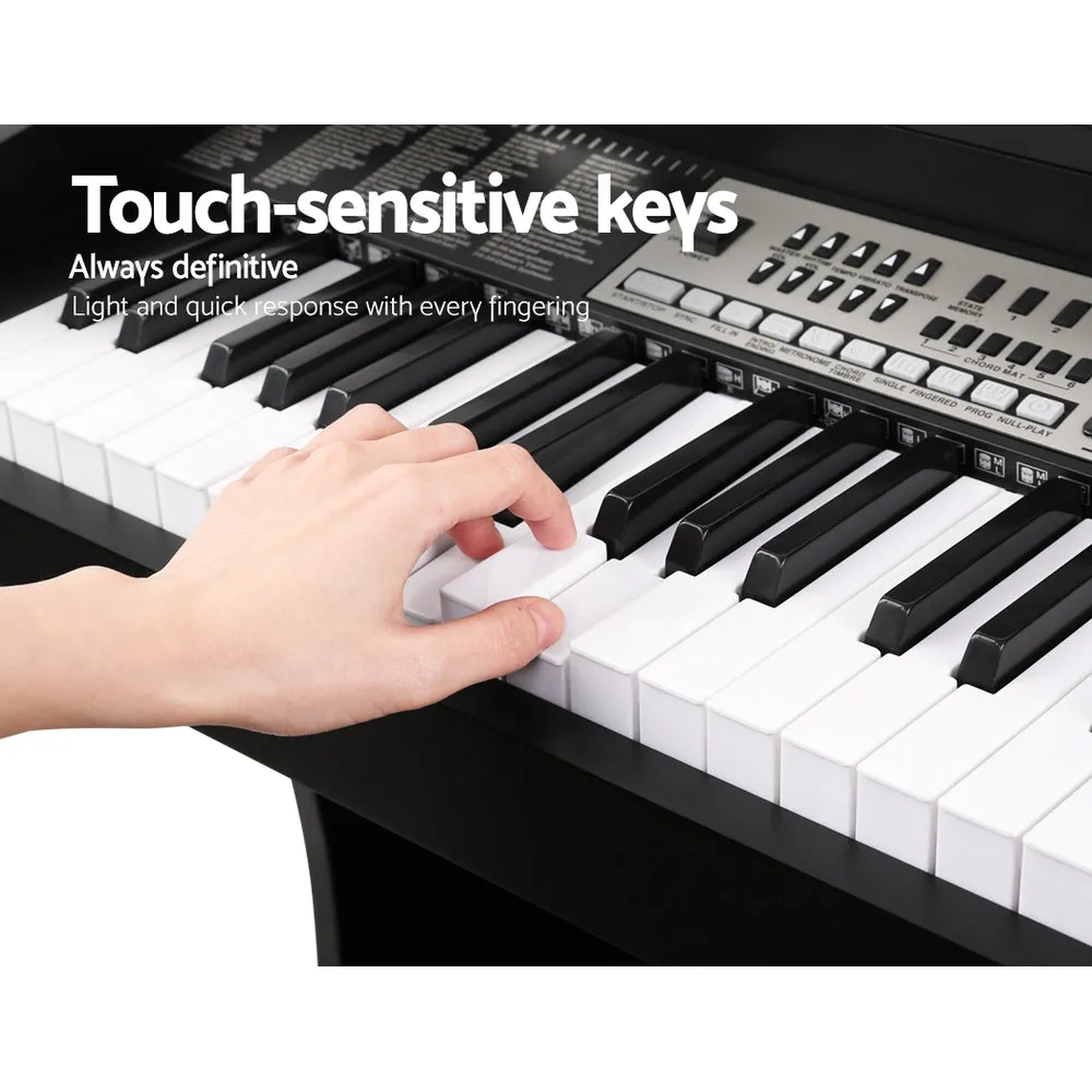 61-Key Touch-Sensitive Electronic Piano with LCD Display - Alpha