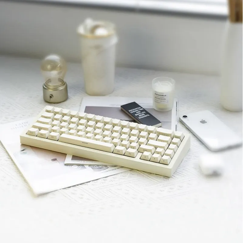 AJAZZ AC067 White Moon Mechanical Keyboard (Renovation Keyboard, Good Condition, Not 1st Hand）