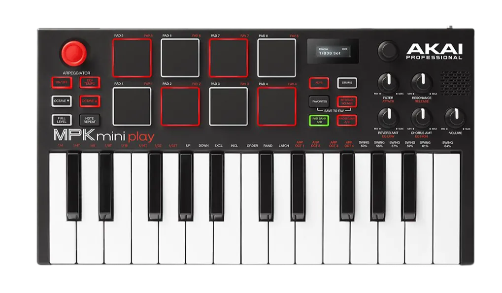 Akai MPK MINI PLAY USB Keyboard Controller With Speakers