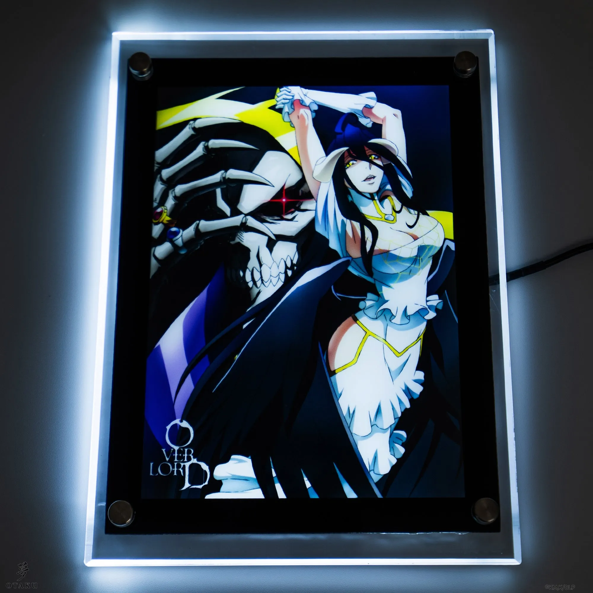 Albedo & Ains Ooal Gown LED Poster (Overlord)