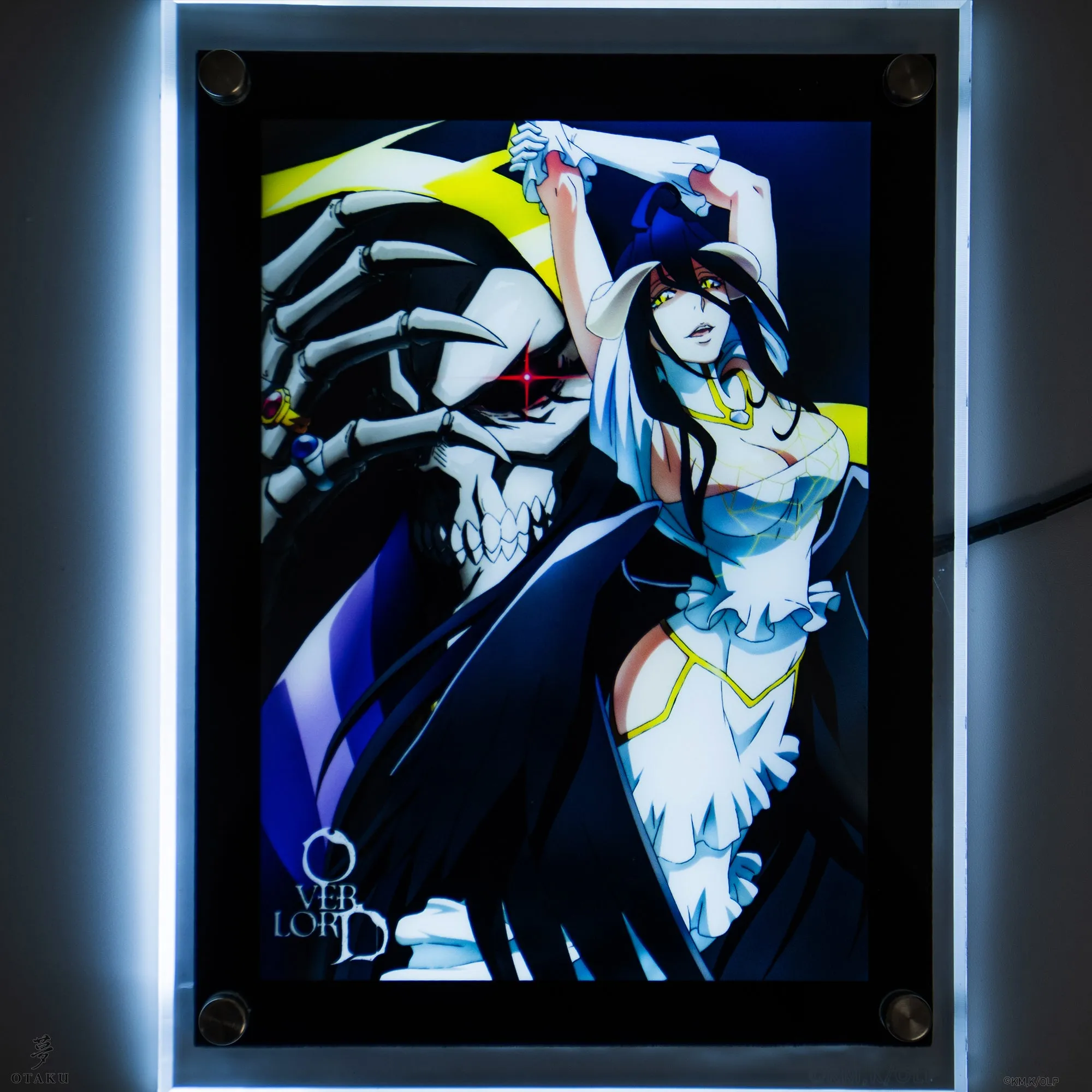 Albedo & Ains Ooal Gown LED Poster (Overlord)