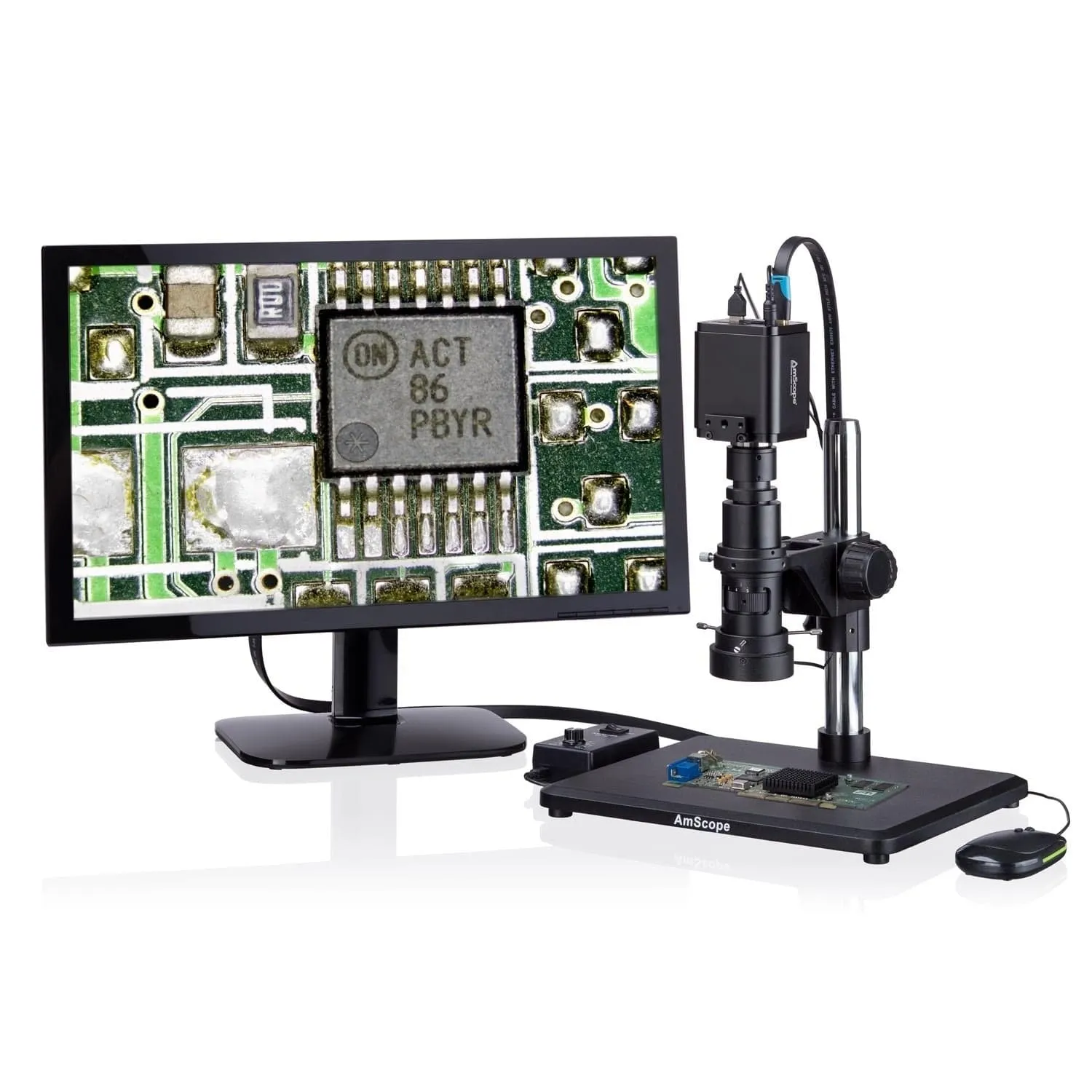 AmScope HD Series 4K 30fps 8MP HDMI, LAN, Wi-Fi Color BSI CMOS C-mount Microscope Camera for Stand-alone and PC Imaging