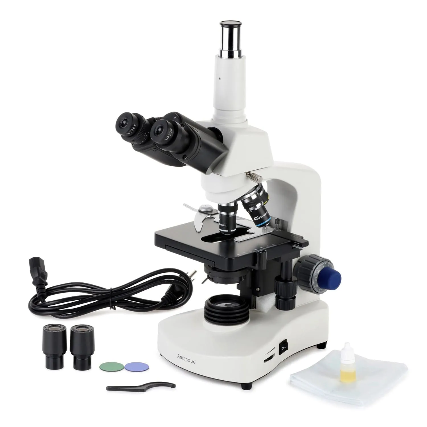 AmScope T340 Series Siedentopf Trinocular Compound Microscope with LED with 9.7" Touchscreen Imaging System