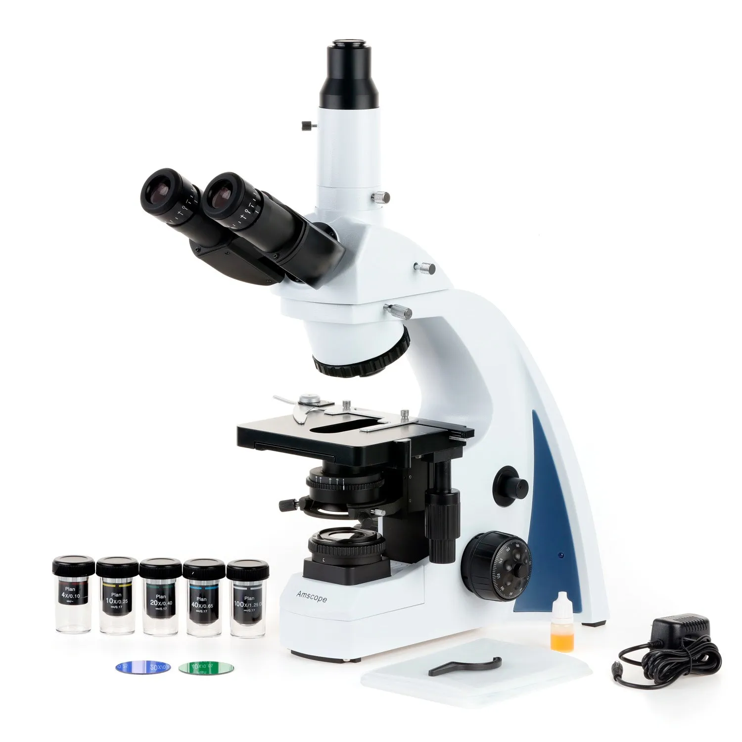 AmScope T670 Series Advanced Trinocular Compound Microscope with 9.7" Touchscreen Imaging System and Koehler LED