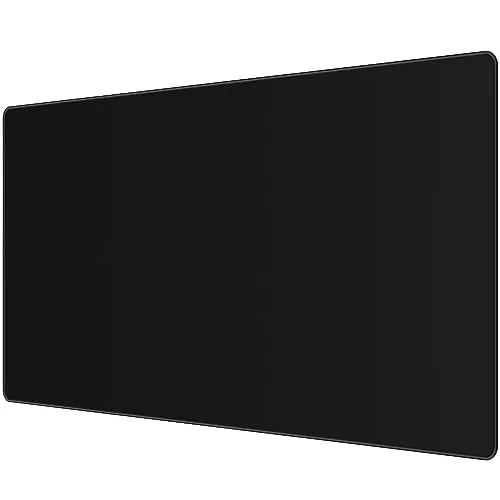 Anpollo Gaming Mouse Pad Large XXL (35.4×15.75×0.12in) Thick Extended Mouse Mat Non-Slip Spill-Resistant Desk Pad with Special-Textured Surface, Anti-Fray Stitched Edges for Keyboard, PC - Black