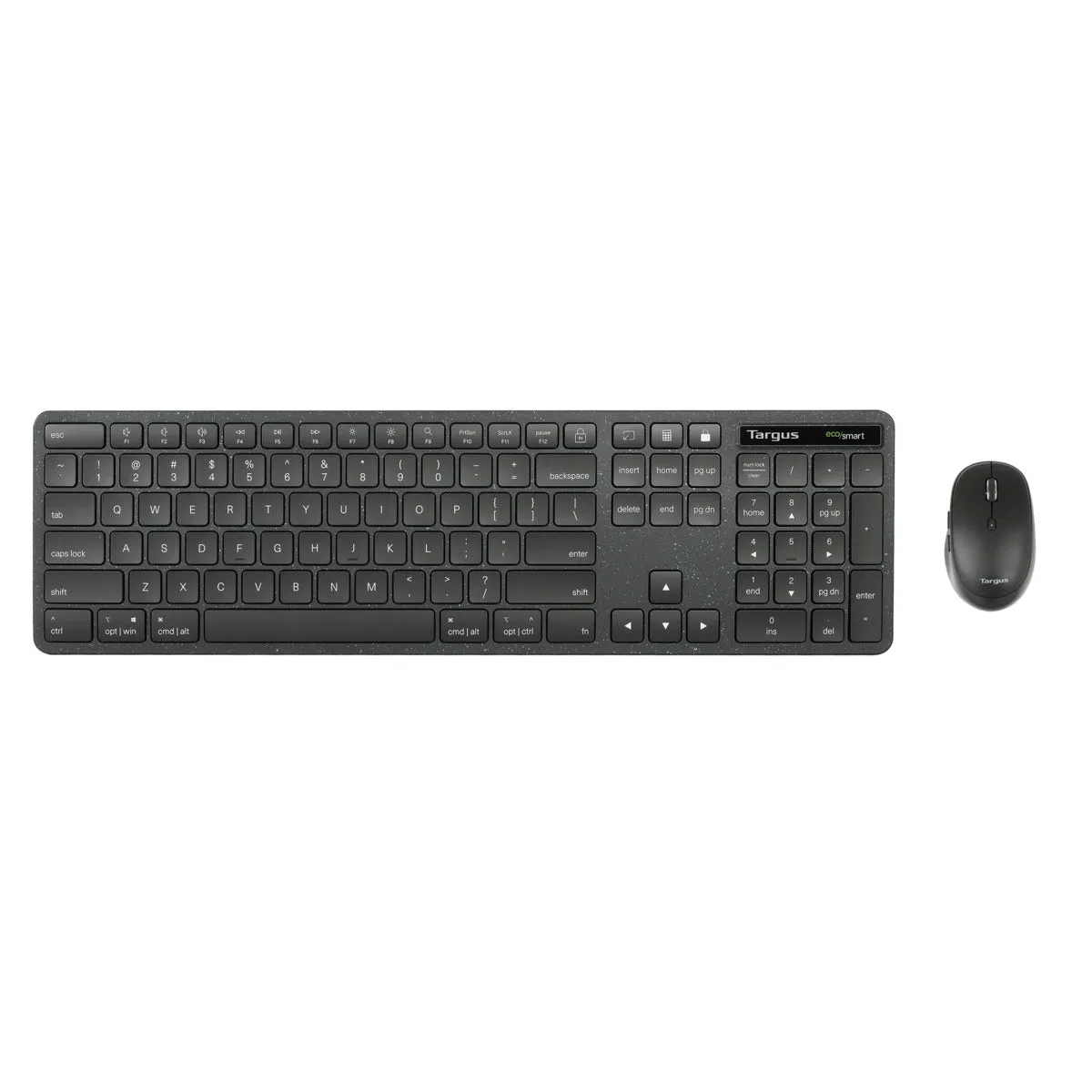 Antimicrobial Full-Size Wireless EcoSmart™ Keyboard and Midsize Comfort Mouse Combo