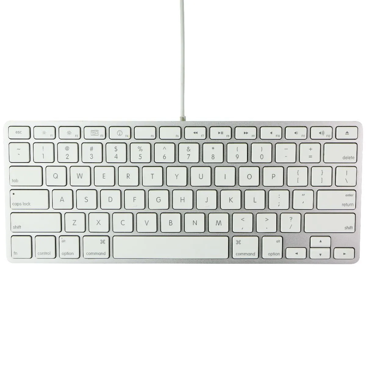 Apple Wired USB 78-Key Keyboard for Mac OS - Silver/White (A1242/MB869LL/A)