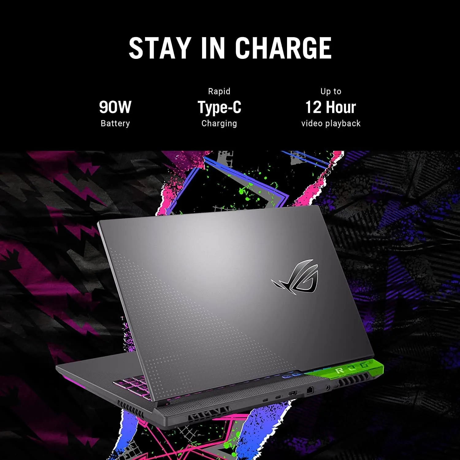 ASUS ROG STRIX G15 G513RM-HF274WS [R7-6800H RYZEN/16GB/1TB SSD/WIN11 HOME MSO/15.6 INCH/6GB RTX 3060 GRAPHICS /1 YEAR(S)/GREEN]