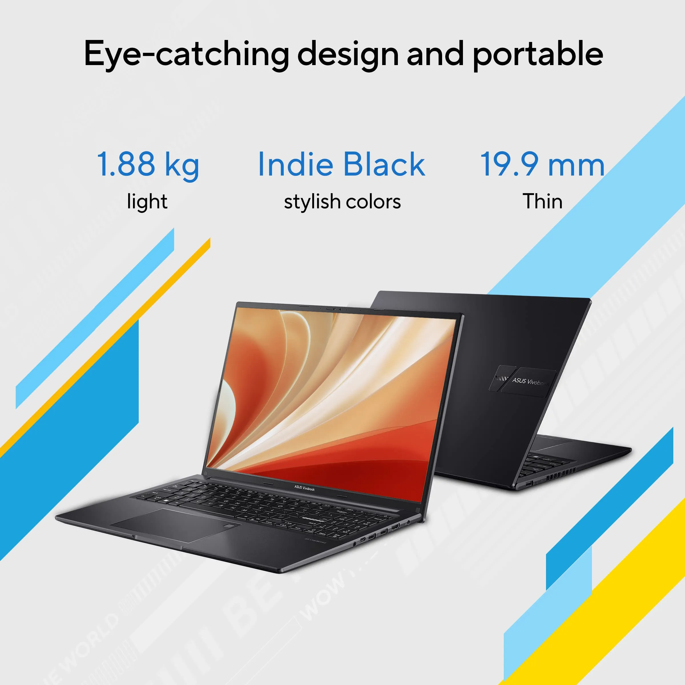 ASUS Vivobook 16 (2023)Thin & Light Laptop,Intel Core i9-13900H 13th Gen, 16" (40.64 cm) FHD (16GB RAM/512GB SSD/Intel Iris Xe/Win 11/Office 2021/Backlit KB/Fingerprint/Black/1.88 kg) X1605VA-MB947WS