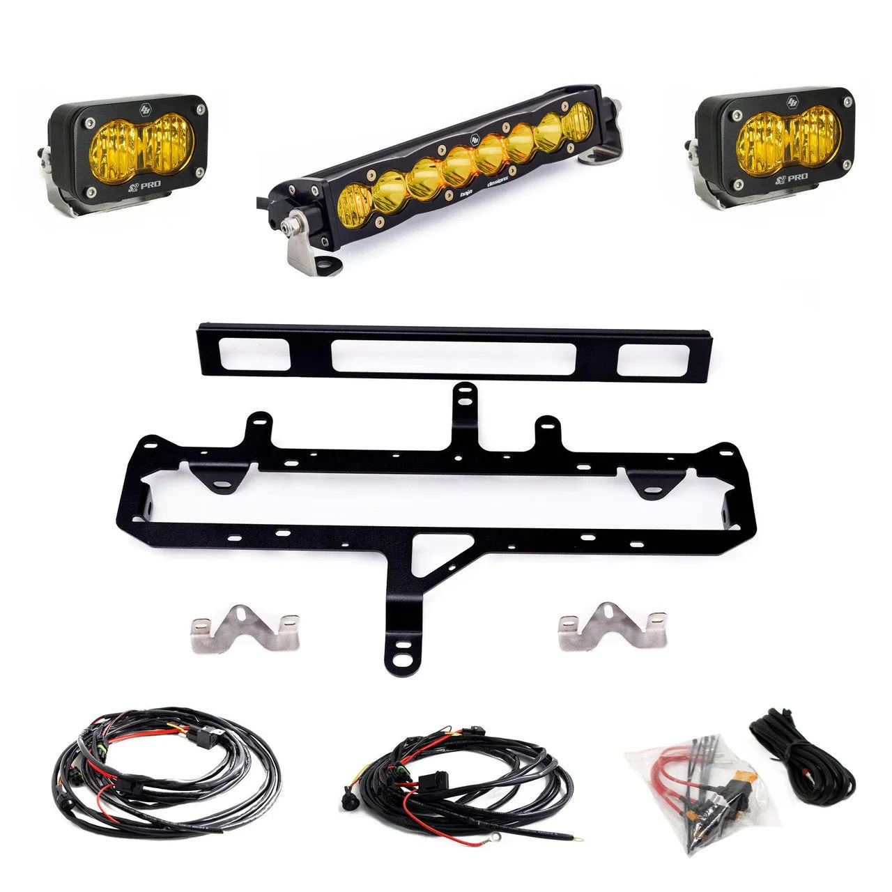 Baja Designs S8 10" LED Light Bar Kit for TRD Pro Grille - Amber | 2024  Toyota Tacoma