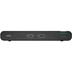 Belkin Universal 2nd Gen Secure KVM Switch w/ CAC - 2 Computer(s) - 1 Local User(s) - 3840 x 2160 - 7 x USBHDMI - Desktop, Under TableDisplayPort - TAA Compliant