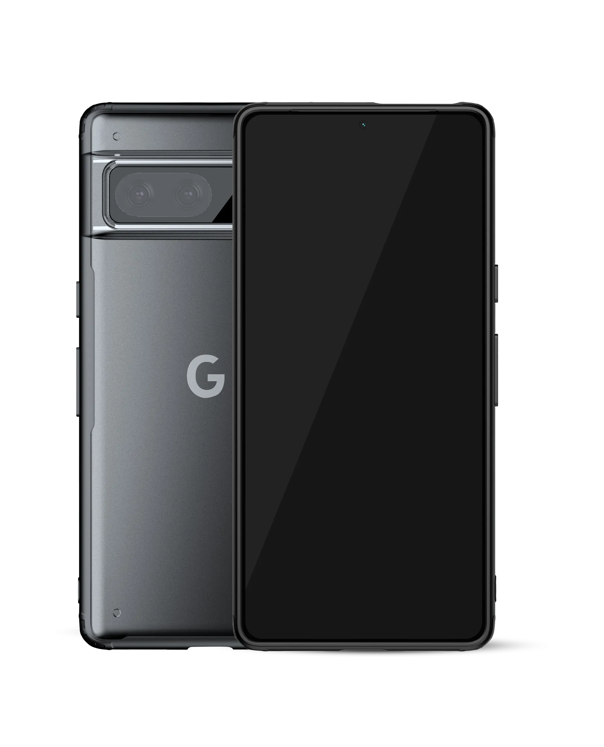 Black Frosted Clear Case Cover For Google Pixel 7