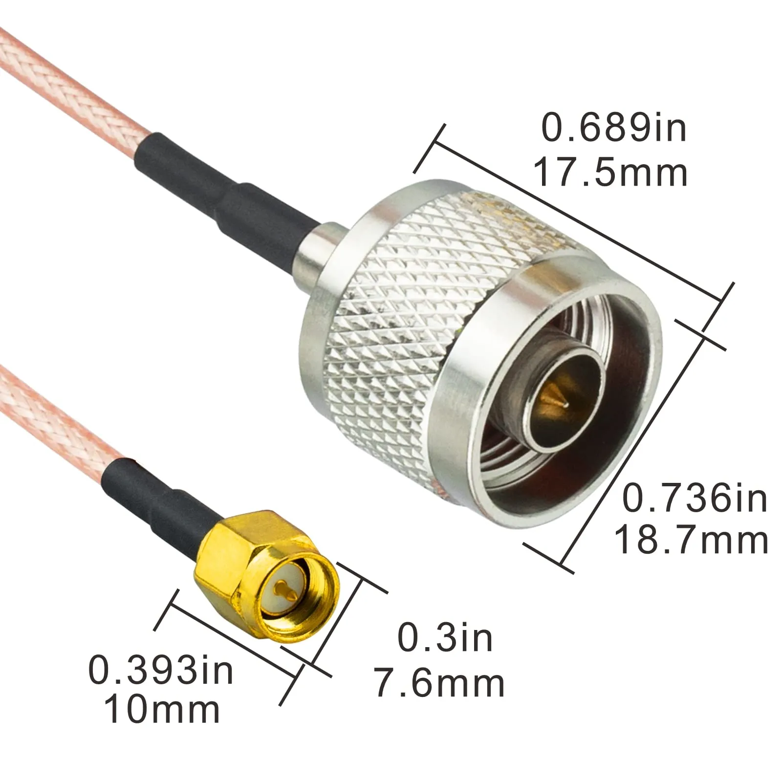 Boobrie N Male to SMA Male Cable RG316 6.5Ft N to SMA Male RF Coaxial Adapter Cable 50Ohms SMA to N Low Loss Coax Cable Pigtail Jumper for Celling Antenna Router 3G 4G LTE Ham Antenna