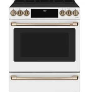 Cafe CHS900P4MW2 Caf(eback)™ 30" Smart Slide-In, Front-Control, Induction and Convection Range with Warming Drawer