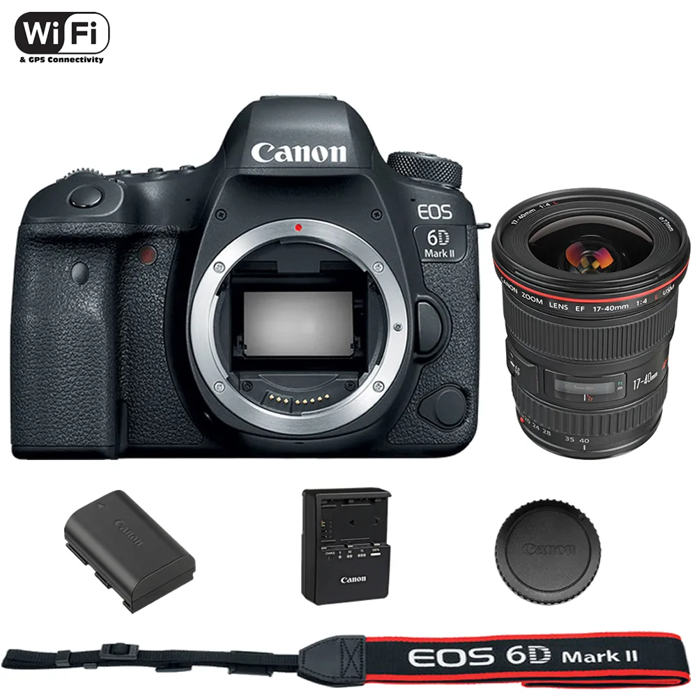 Canon EOS 6D Mark II DSLR Camera Body with EF 17-40mm f/4L USM Lens