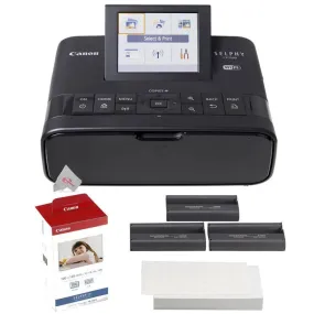 Canon Selphy CP1300 Compact Photo Printer Black   Canon KP-108IN Selphy Color Ink Set