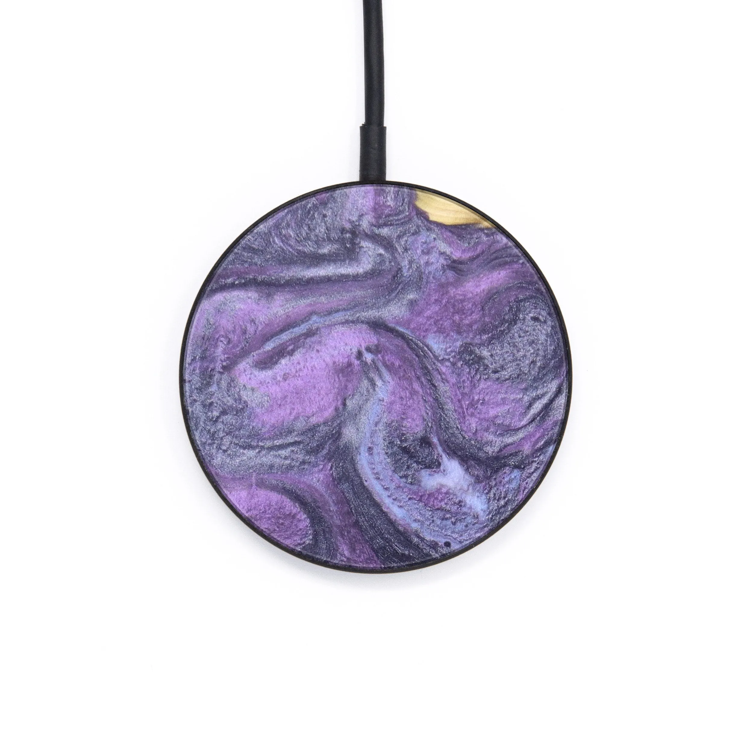 Circle Wood Resin Wireless Charger - Bessie (Purple, 627889)