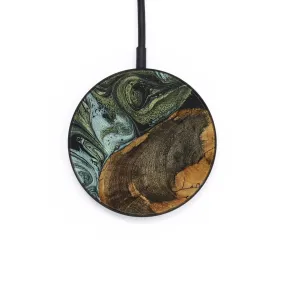 Circle Wood Resin Wireless Charger - Bethany (Green, 648987)