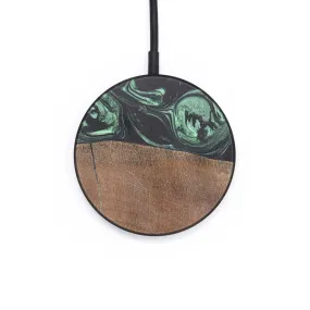 Circle Wood Resin Wireless Charger - Brad (Green, 701904)