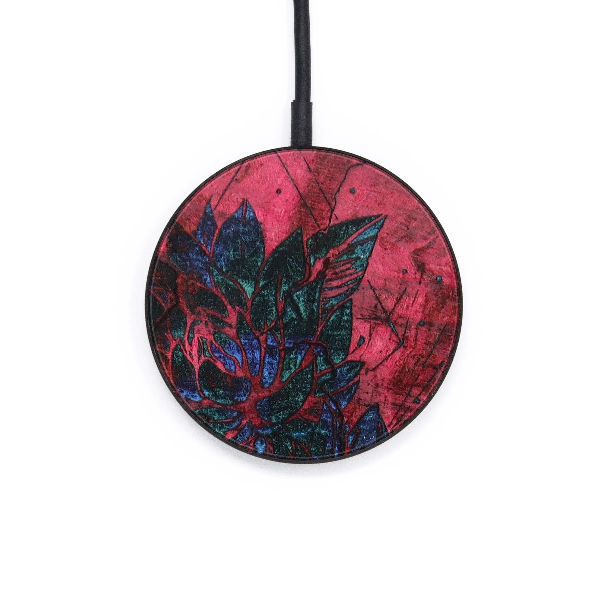 Circle Wood Resin Wireless Charger - Bryanna (Spring, 640386)