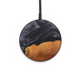 Circle Wood Resin Wireless Charger - Caylee (Pure Black, 689907)