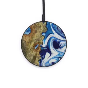 Circle Wood Resin Wireless Charger - Charissa (Light Blue, 590534)