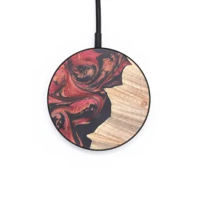 Circle Wood Resin Wireless Charger - Colleen (Red, 671254)