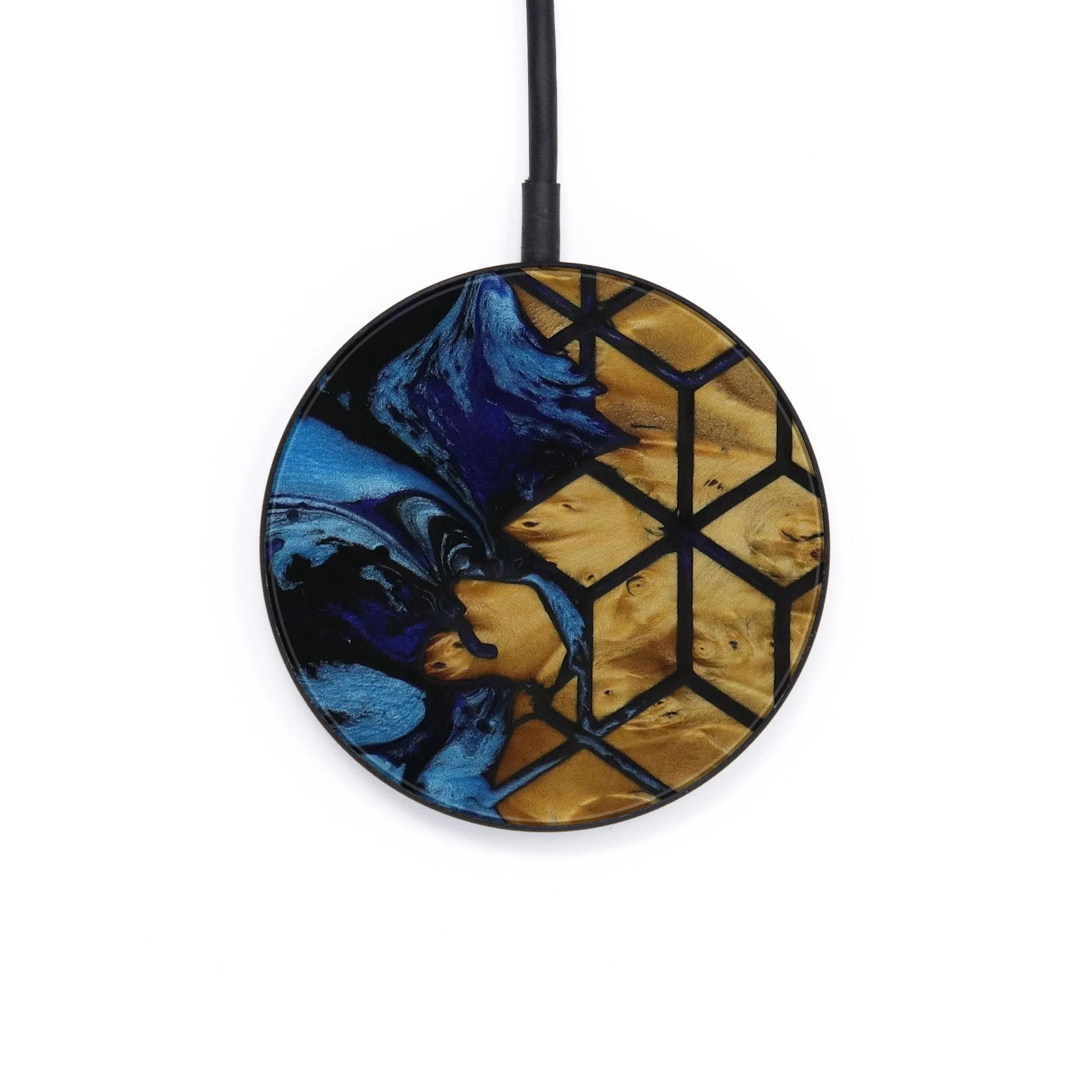 Circle Wood Resin Wireless Charger - Corilla (Pattern, 580015)