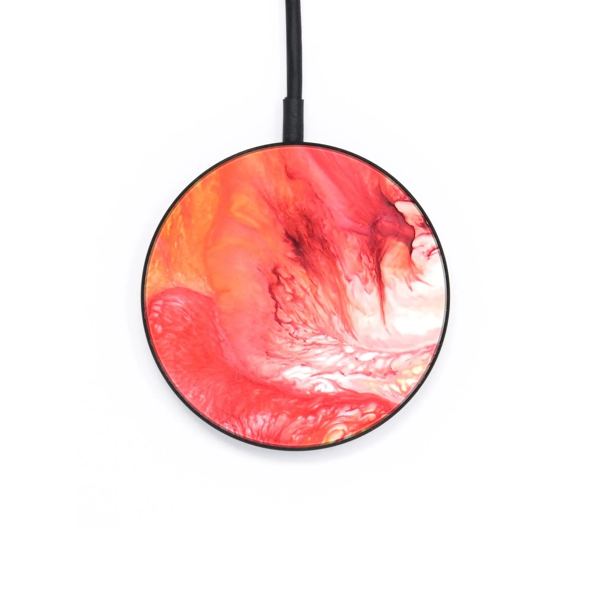 Circle Wood Resin Wireless Charger - Eddie (Watercolor, 683197)