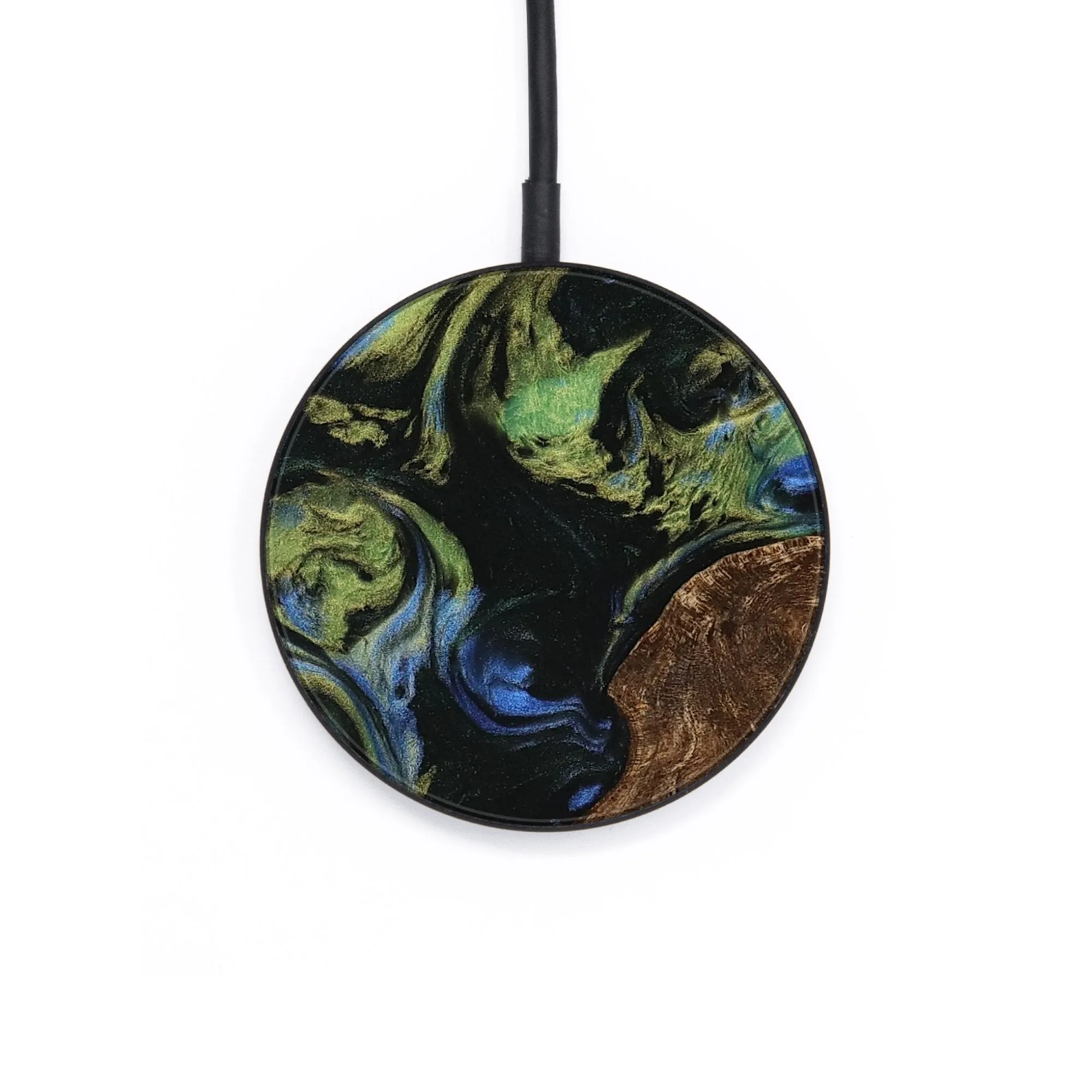 Circle Wood Wireless Charger - Chandra (Green, 740028)