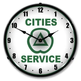 Cities Service Backlit LED Clock